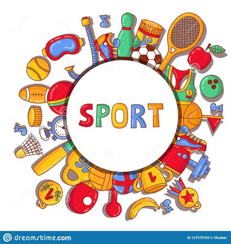 Check spelling or type a new query. Sport Doodle Cartoon Icons Banner Template Stock Vector ...