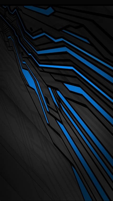 An Abstract Blue And Black Background With Lines
