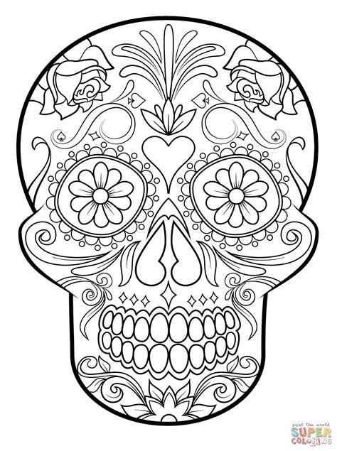 Easy large print beautiful ballet dancer designs for grownups, men, women and youths. Unique Sugar Skull Coloring Pages Designs Images - Free ...