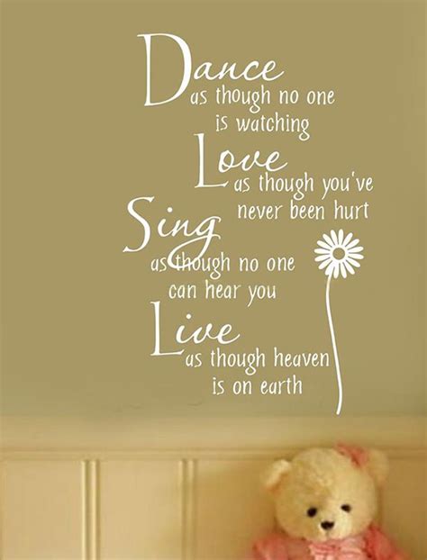 Romantic English Poem Love's Paradise Words and Quotes Wall Sticker
