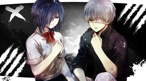 Touka And Kaneki Tokyo Ghoul Hd Wallpaper Background Image