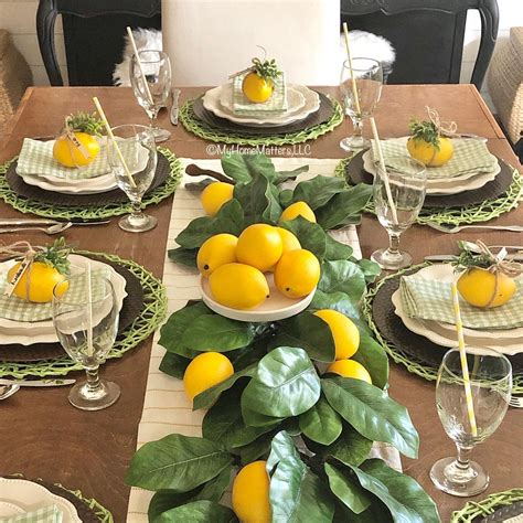 Lemon Tablescape Spring Table Summer Tablescape Tablescapes For