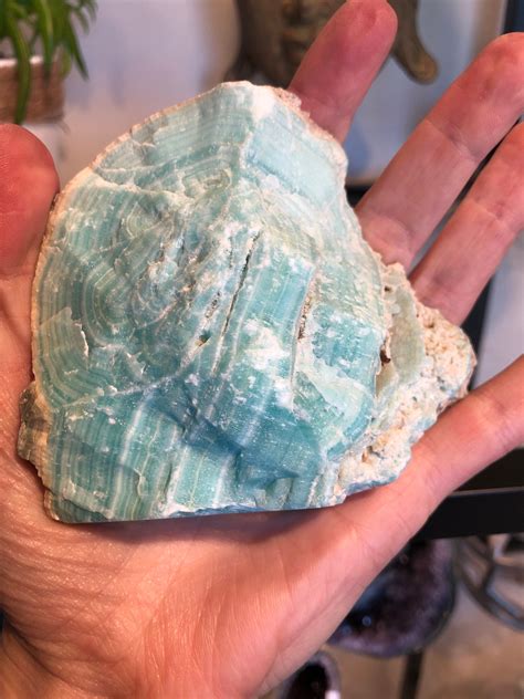 Blue Aragonite Healing Crystal Etsy