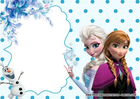 Free Printable Frozen Anna And Elsa Invitation Templates Download