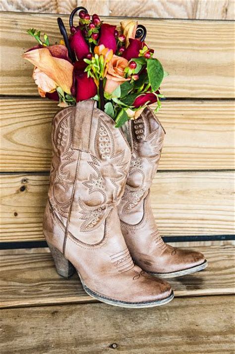 Cowboy Boot Flower Arrangement Cowboy Wedding Cowgirl Wedding Fall