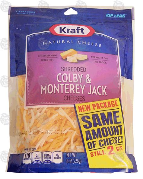 Groceries Product Infomation For Kraft Colby And Monterey