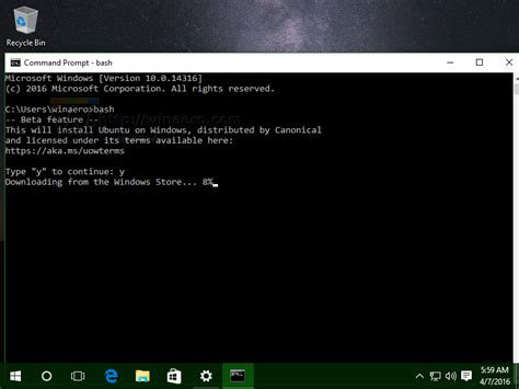 How To Enable Ubuntu Bash In Windows 10