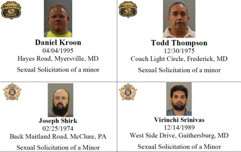 sexual solicitation of a minor arrests frederick county states attorneys office