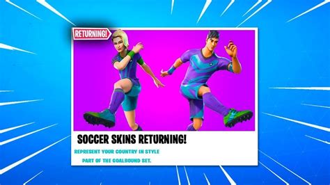 Video footage with more information about fortnite battle royale's football (soccer) world cup related content has been released and it's even better than people originally imagined. Fortnite Soccer Skins Returning!!!! (Release Date, Best ...