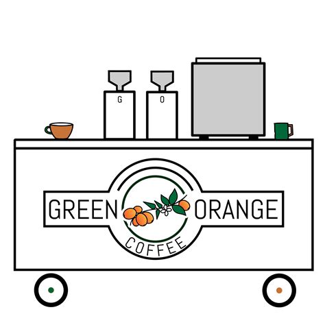 Espresso Cart — Green And Orange Coffee