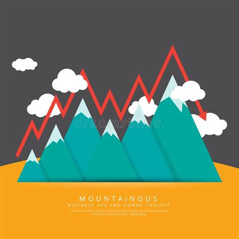 Mountain Business Infographic Stock Vector Illustration Of