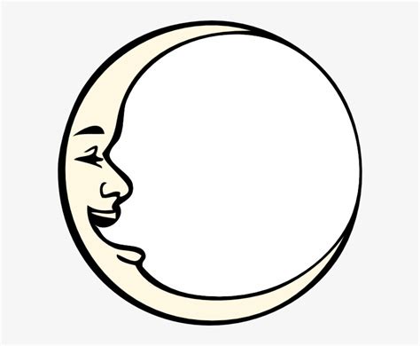 Crescent Moon Clipart Black And White Transparent Png 594x596 Free