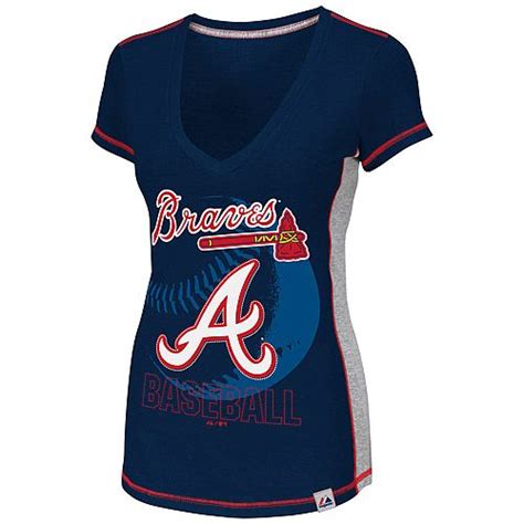 Atlanta Braves Womens Light Up The Stands Fashion Top By Majestic