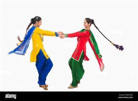 Bhangra The Traditional Folk Dance From Punjab In North India Stock