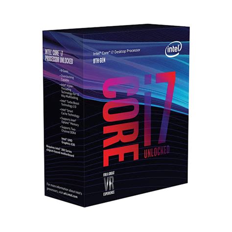 Cpu Intel Core I7 8700k 37ghz Turbo Up To 47ghz 12mb 6 Cores 12