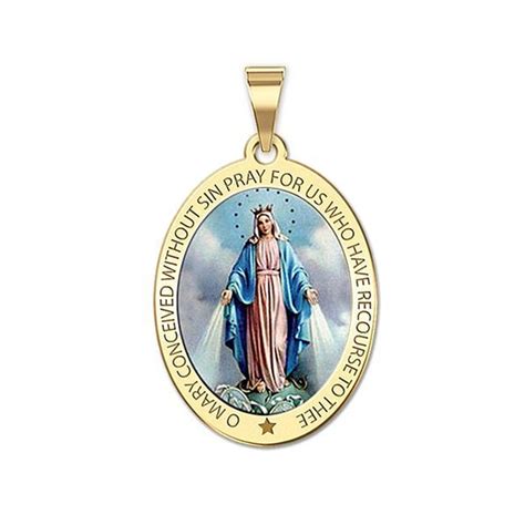 14k gold miraculous medal etsy