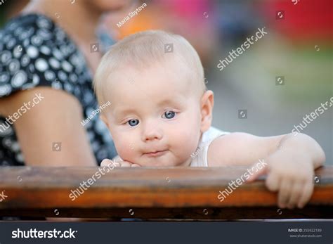 Portrait Little Baby Boy Standing On Stock Photo 255922189 Shutterstock