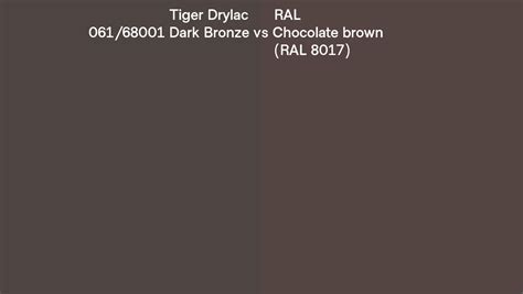 Tiger Drylac 061 68001 Dark Bronze Vs RAL Chocolate Brown RAL 8017