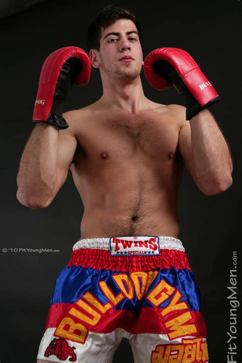 Fit Young Men Model Doug Mitchell Thai Boxer Hairy