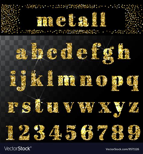 Gold Alphabet Clipart Gold Glitter Letters Numbers Cl