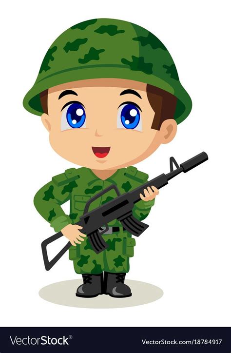 Soldier Clipart Cute ~ Soldier Cute Duty Vector Clipart Clip