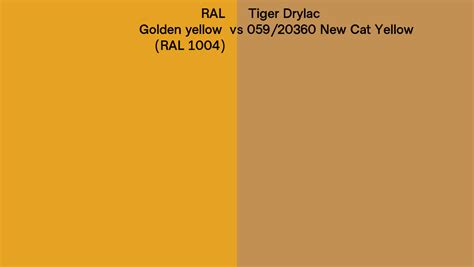 RAL Golden Yellow RAL 1004 Vs Tiger Drylac 059 20360 New Cat Yellow