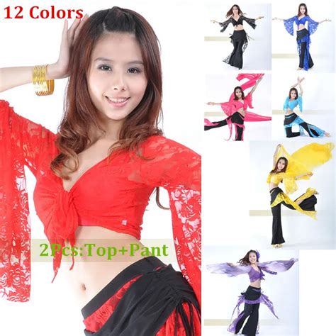 Belly Dance Clothes Costume Belly Dance Set Indian Dance Wear 2pcs Topandpant 11 Colors For Your