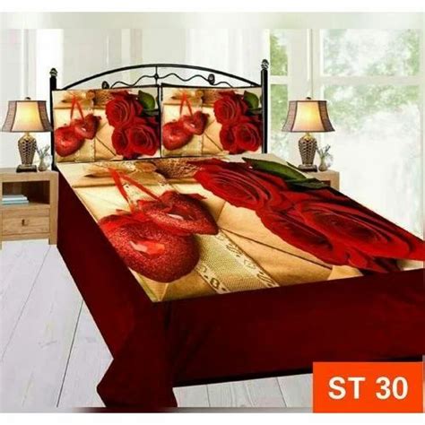 Printed Red Heavy Digital Velvet Bed Sheets At Rs 630set In Panipat