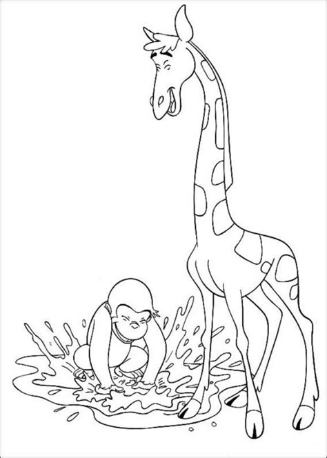 Curious george at the library printable coloring book page for kids. Get This Curious George Coloring Pages for Kids 61830