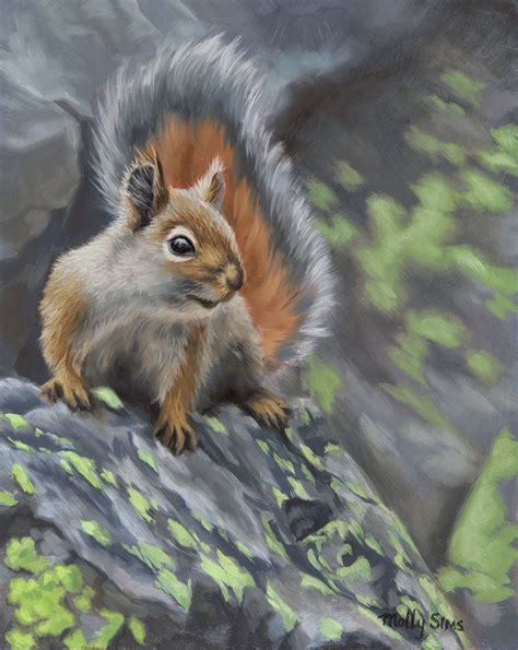 Squirrel Squirrel Painting Squirrel Art Squirrel Painting Animal Art