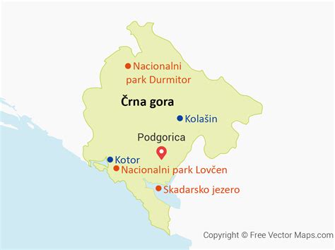 Geografska Karta Crna Gora