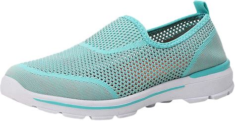 Mawoly Womens Hollow Slip On Mesh Flat Sneakers Summer Casual