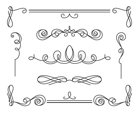 New users enjoy 60% off. Set Of Vintage Calligraphic Vignettes And Dividers Stock Vector - Image: 59731418
