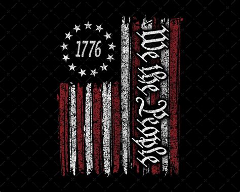 Vintage American Flag 1776 Png Patriotic Png We The People Etsy