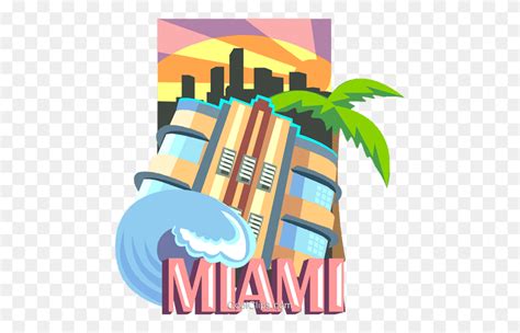Miami Florida Royalty Free Vector Clip Art Illustration Miami Clipart