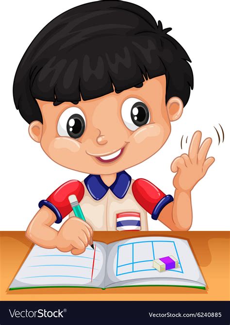 Little Boy Counting With Fingers Royalty Free Vector Image
