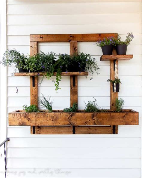 9 stunning wall planters easy decor ideas lolly jane modern farmhouse living room farm house. DIY Vertical Herb Garden and Planter (2x4 Challenge)