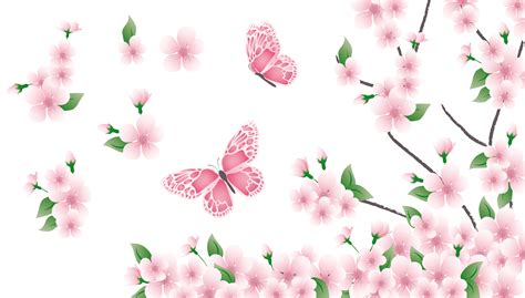 Cute Butterfly And Flower Clipart Png Clipground