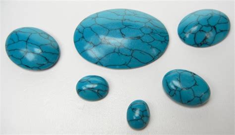 Synthetic Turquoise Oval Cabochons