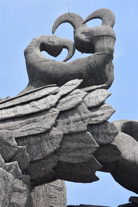Kollam Kerala In The Wings Of Jatayu Sculpture Stock Image Image Of