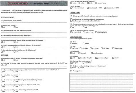 Exemple D Enquête De Satisfaction Questionnaire  Le Meilleur Exemple