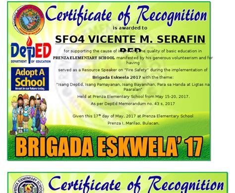 17+ certificate of appreciation templates Deped Cert Of Recognition Template / D O 36 S 2016 Ppt ...
