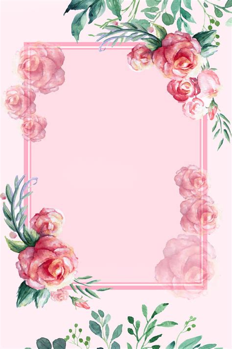 Invitation card background vector freebiesgallery 1st birthday invitation cardtoday i have created a 1st birthday invitation card template for one of my friend s son he even doesn t know about me and. Pink Fresh Invitation Card Hand Painted, Leaf, Ad, Pink ...