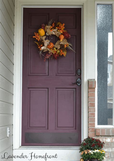 Plum Purple Painted Front Door Country Chic Paint Blog Painted