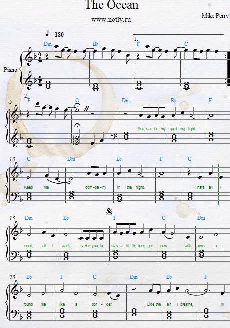 Maybe you would like to learn more about one of these? Mike Perry — The Ocean Download PDF Piano Sheet Music # ...