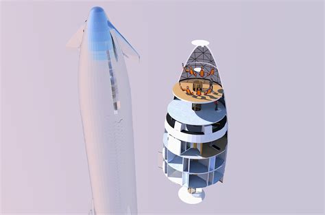 Spacex successfully launched and landed its starship rocket prototype this month, an important milestone for the company's founder, elon musk spacex's starship prototype launched and landed in one piece on wednesday in boca chica, tex., but exploded shortly after setting back down at its. Speculative internal layout of SpaceX Starship by Michel ...