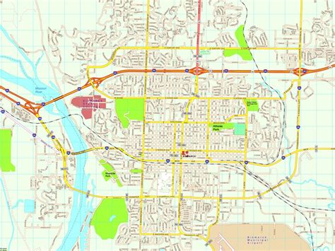 Bismarck Map Eps Illustrator Vector City Maps Usa America Eps