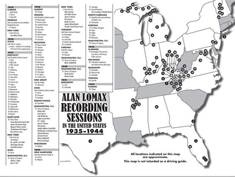 Alan Lomax Recordings Monday Map One Mans World