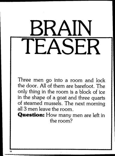 88 Best Images About Riddles With Answers And Brain Teasers On