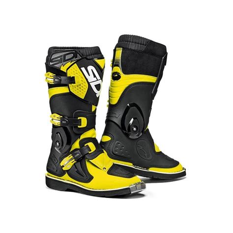 Botas Motocross Niños Sidi Flame Amarillo Fluo Negro